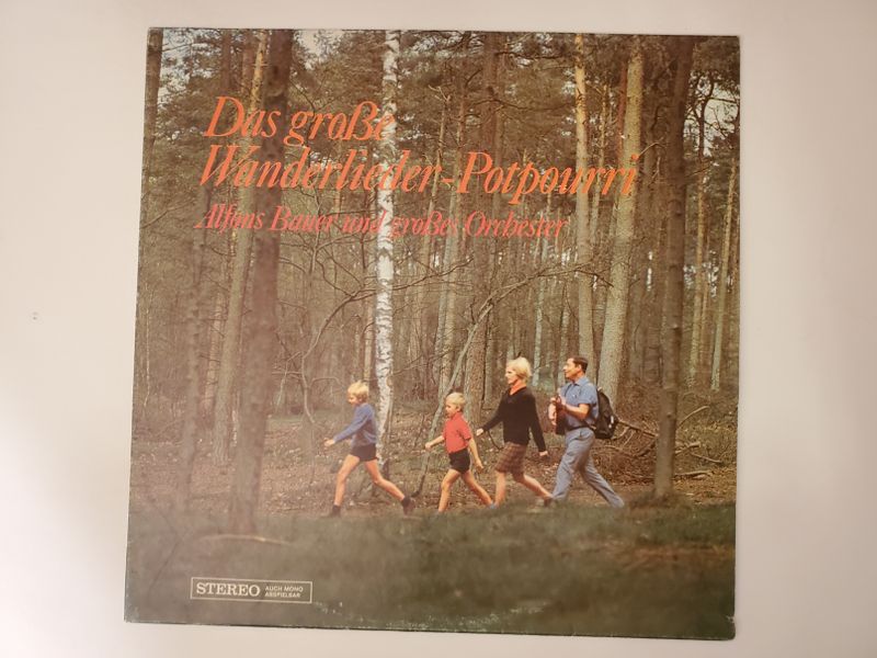 Alfons Bauer mit gro?em Orchester Das gro?e Wanderlieder-Potpourri vinyl record